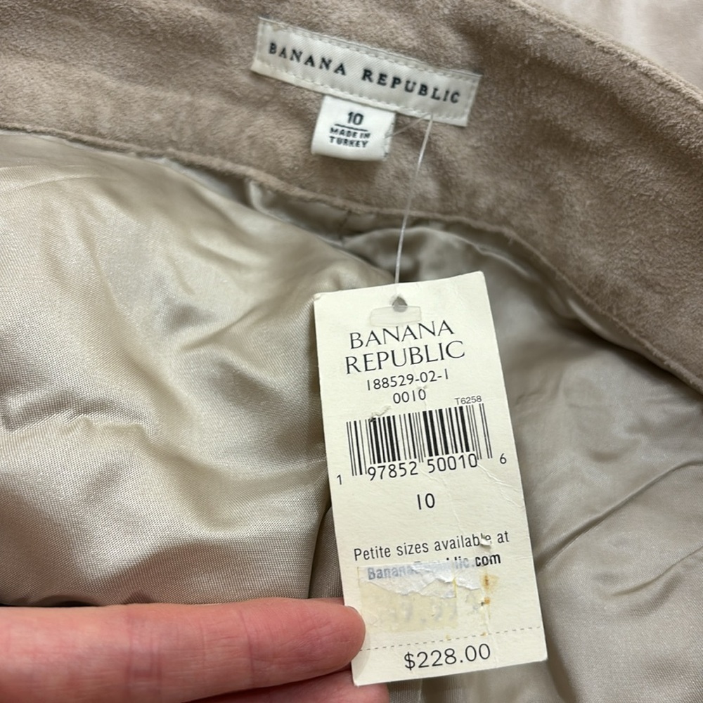 NWT Vintage Banana Republic Suede Bootcut Pants Size 10 - Picture 9 of 11